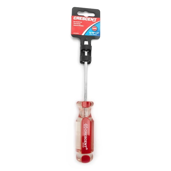 Crescent 3/16 in. X 4 in. L Cabinet Screwdriver 1 pc - CS316R4