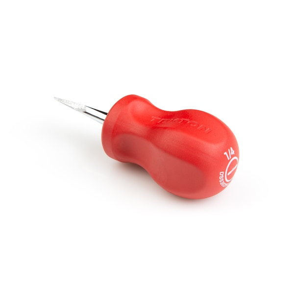 Tekton Stubby 1/4 Inch Slotted Hard Handle Screwdriver - DSS30250