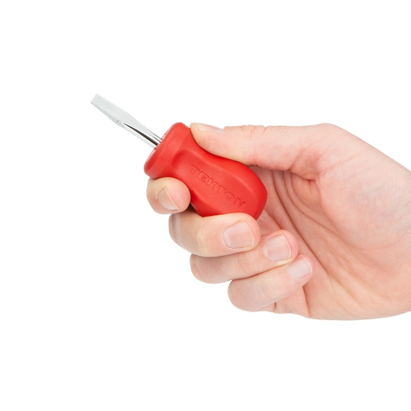Tekton Stubby 1/4 Inch Slotted Hard Handle Screwdriver - DSS30250