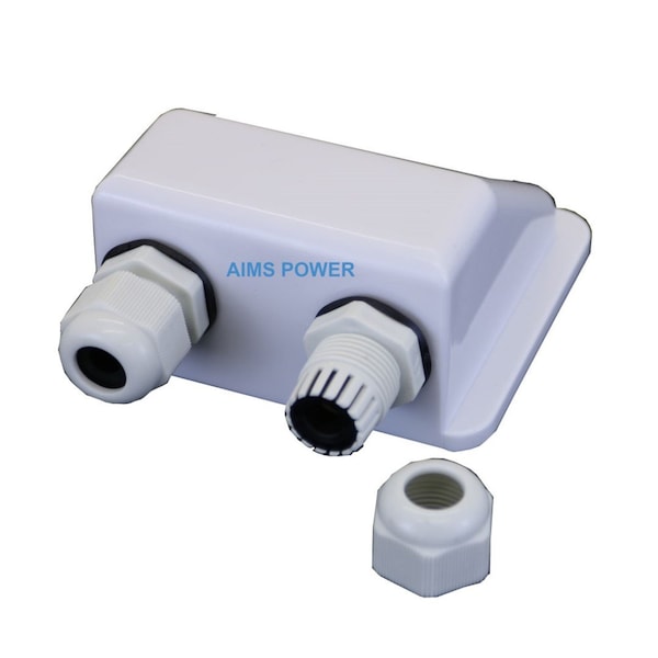 Aims Power Double Cable Entry Gland For Rv, Boat, Bus, Van Or Application Needing Weatherproof Protection - PV-2WEG