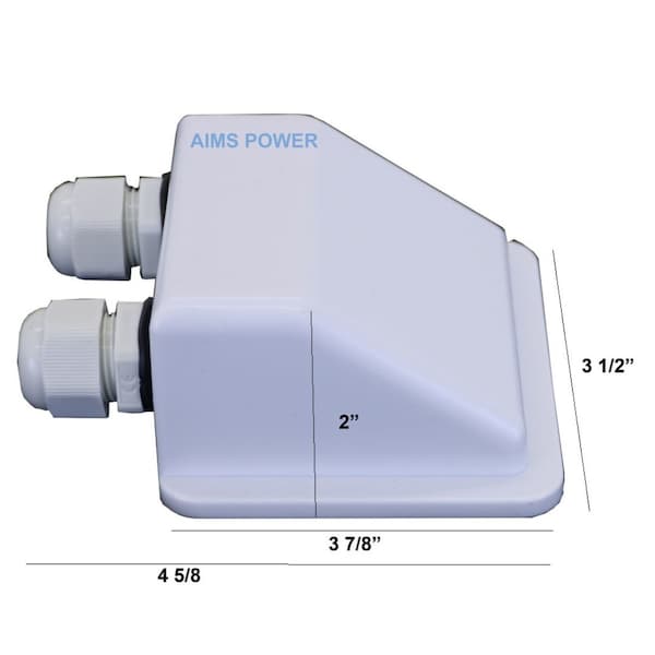 Aims Power Double Cable Entry Gland For Rv, Boat, Bus, Van Or Application Needing Weatherproof Protection - PV-2WEG
