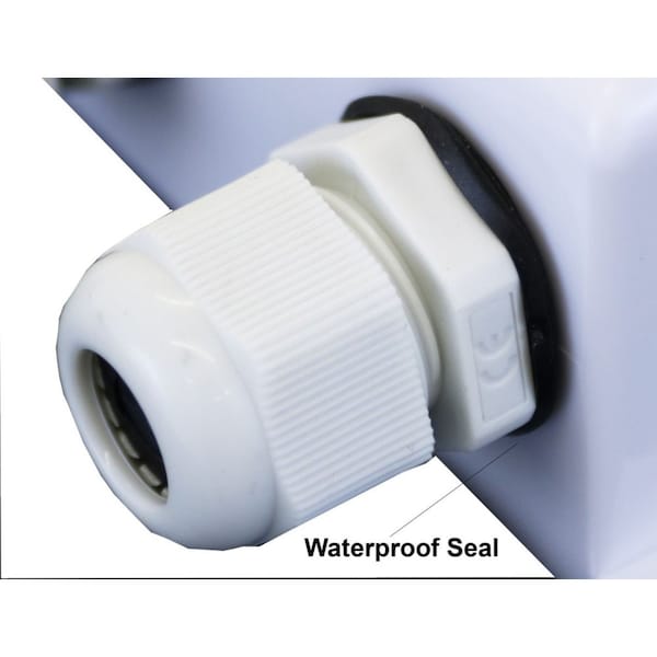 Aims Power Double Cable Entry Gland For Rv, Boat, Bus, Van Or Application Needing Weatherproof Protection - PV-2WEG