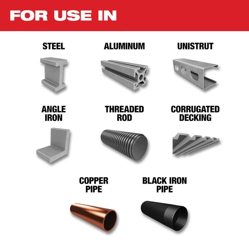 Sierra circular de corte de metal inalámbrica Milwaukee M18 FUEL 18V de 8 pulgadas con batería de iones de litio de 6.0 Ah - 2982-20-48-11-1865