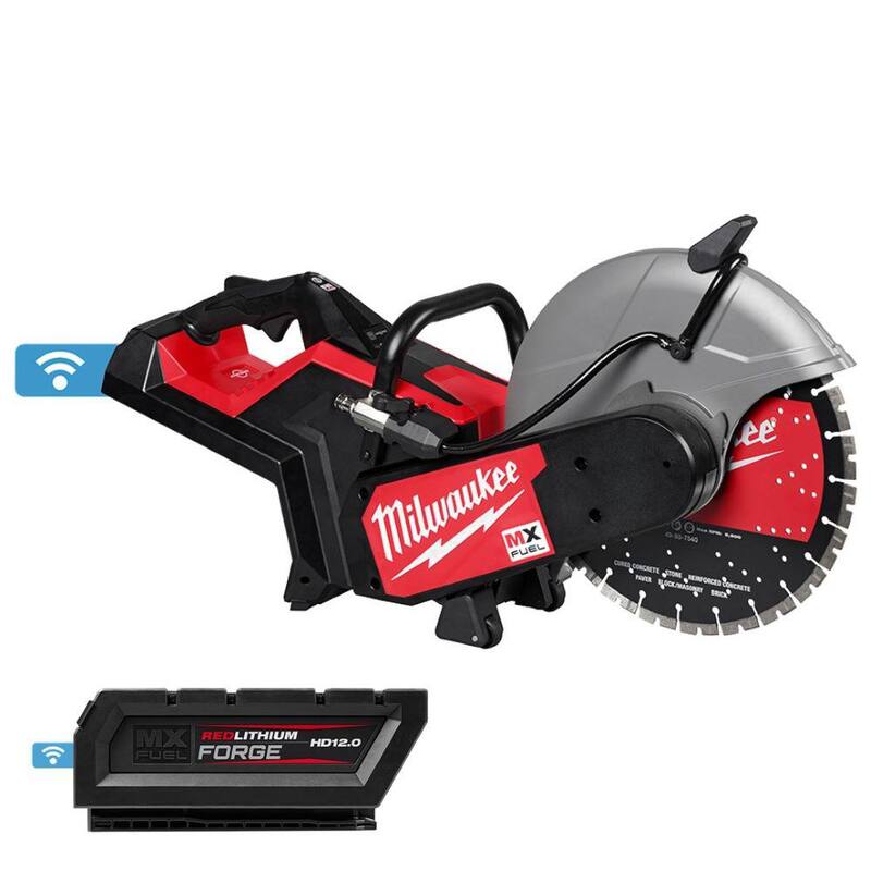 Sierra de corte inalámbrica Milwaukee MX FUEL de 14 pulgadas con freno RAPIDSTOP y batería de 12.0 Ah - Modelo MXF315-0-MXFHD812