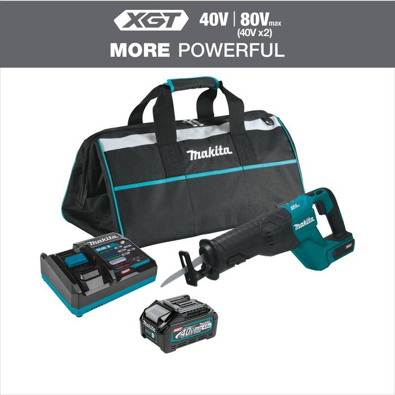 Juego de sierra reciproca inalámbrica sin escobillas Makita 40V Max XGT (4.0Ah) - GRJ01M1