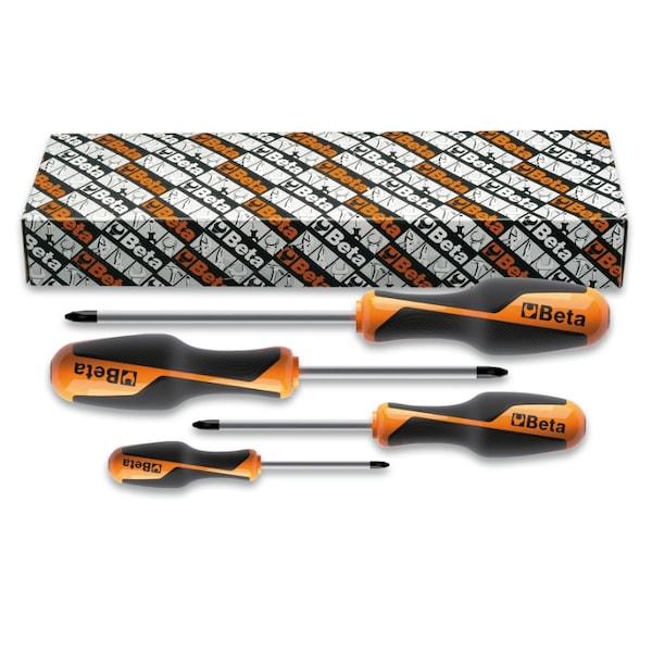 Beta 1262/S4 Set of 4 Cross Head Screwdrivers - 012620304