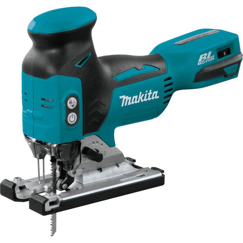 Sierra de calar inalámbrica Makita 18V LXT de ion de litio sin escobillas con agarre tipo barril (herramienta solamente) - XVJ01Z