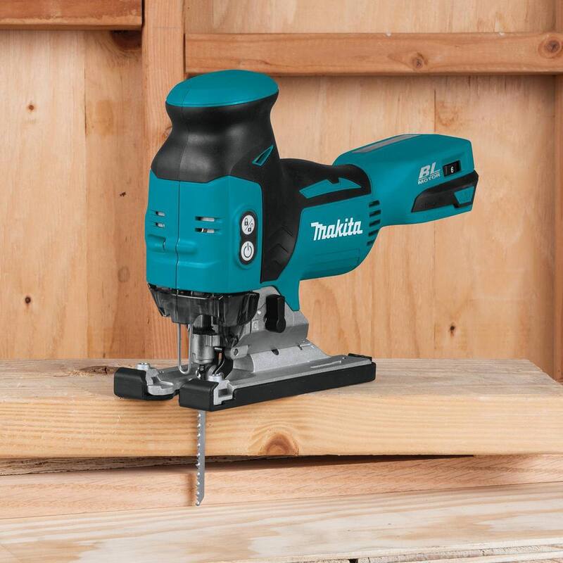Sierra de calar inalámbrica Makita 18V LXT de ion de litio sin escobillas con agarre tipo barril (herramienta solamente) - XVJ01Z