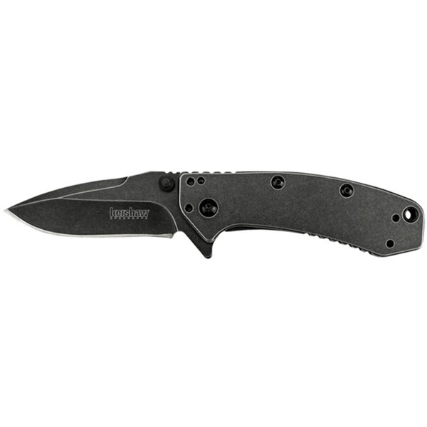 Kershaw Cutlery 2.75 in. Cryo Assisted Opening Knife, BlackWash - 1555BW