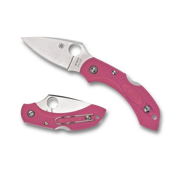 Spyder Spyder SPY-C28FPPNS30V2 Lightweight FRN Dragonfly 2 Lockback S30V Stainless Pocket Knife; Pink - SPY-C28FPPNS30V2