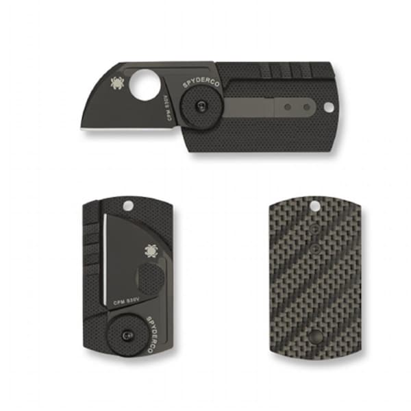 Spyderco Spyderco 4009961 Dog Tag Plain Edge Folder with Blade - 1.23 in. - 4009961