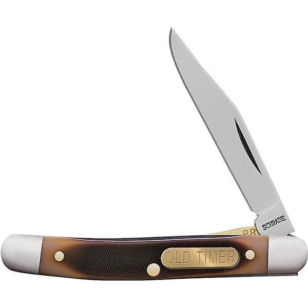 Old Timer 18OT Folding Pocket Knife, 2 in L Blade, 7Cr17 High Carbon Stainless Steel Blade, 1-Blade - 1179225