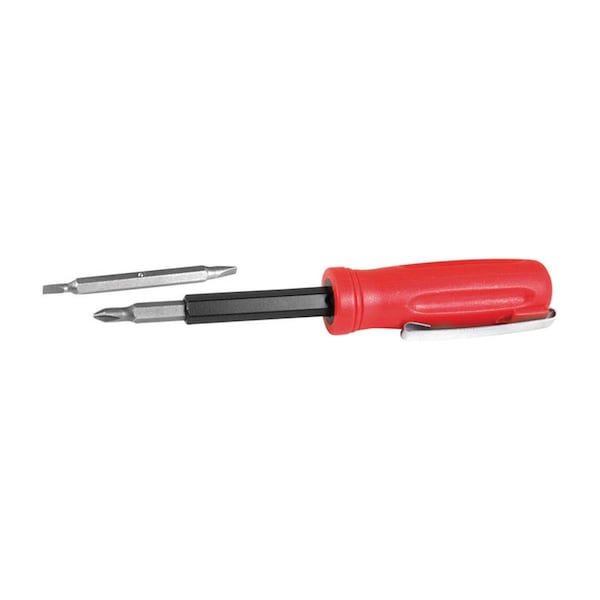 Performance Tool Wilmar 2797876 Phillips & Slotted 4-in-1 Pocket Screwdriver; Chrome Vanadium Steel - Pack of 15 - 2797876