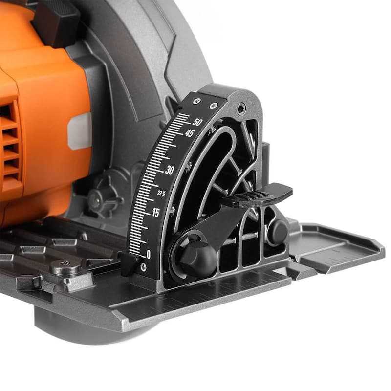 Sierra Circular Inalámbrica RIDGID de 18V sin Escobillas de 7-1/4 pulg. con Mango Trasero, Kit con (2) Baterías MAX de 4.0 Ah de Salida, Cargador, Bolsa - R8658K-AC840040