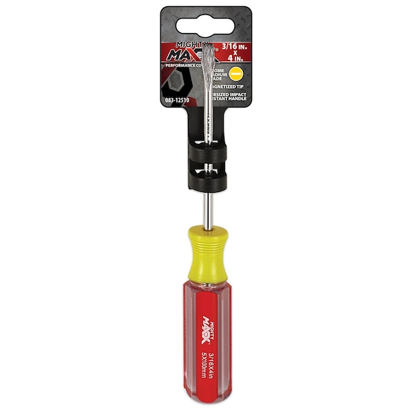 Mighty Maxx Screwdriver Slot 3/16in x 4in MagTp - 083-12510