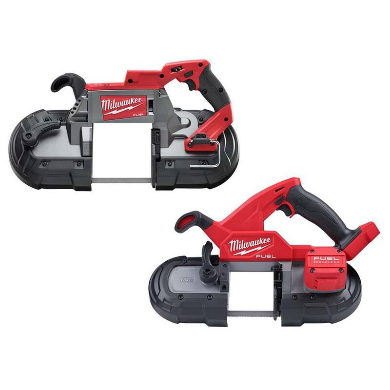 Sierra de cinta inalámbrica Milwaukee M18 FUEL 18V de iones de litio sin escobillas para corte profundo y Sierra de cinta compacta - 2729-20-2829-20