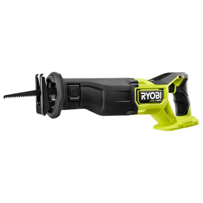 RYOBI ONE+ HP 18V Sierra de Sable Inalámbrica Recíproca sin Escobillas Kit con Batería de 4.0Ah, Cargador y Set de Hojas para Sierra de Sable Recíproca (35 Piezas) - PBLRS01K1-A233501