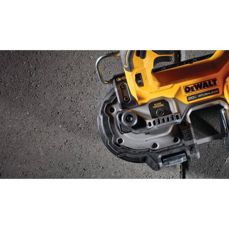 DEWALT ATOMIC 20V MAX Sierra de cinta inalámbrica de iones de litio sin escobillas de 1-3/4 pulgadas con batería de 4.0Ah, cargador y bolsa - DCS377Q1