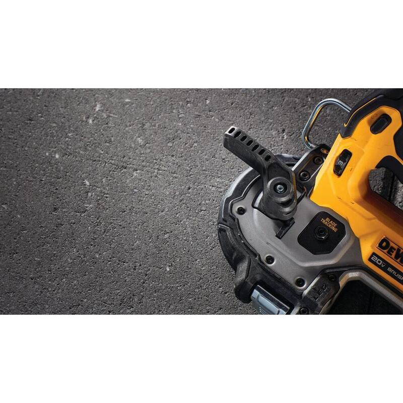 DEWALT ATOMIC 20V MAX Sierra de cinta inalámbrica de iones de litio sin escobillas de 1-3/4 pulgadas con batería de 4.0Ah, cargador y bolsa - DCS377Q1