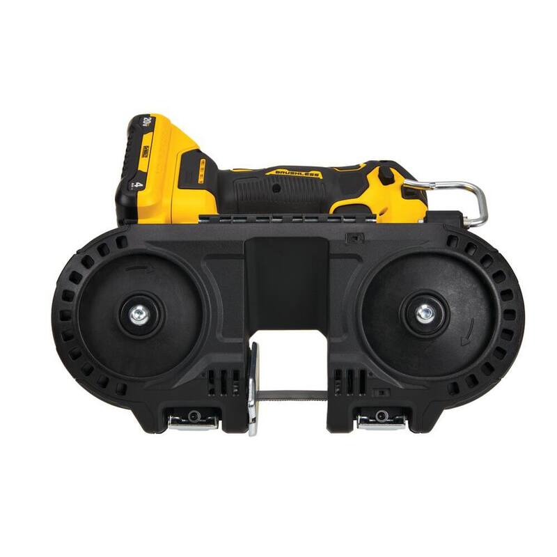 DEWALT ATOMIC 20V MAX Sierra de cinta inalámbrica de iones de litio sin escobillas de 1-3/4 pulgadas con batería de 4.0Ah, cargador y bolsa - DCS377Q1