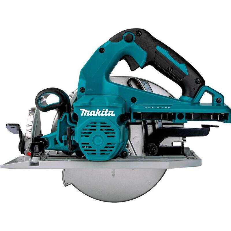 Sierra circular inalámbrica sin escobillas de 36V (18V X2) de Makita 7-1/4 pulgadas Kit con batería de 5.0Ah y Amoladora angular inalámbrica sin escobillas de 18V X2 - XSH06PT-XAG04Z.