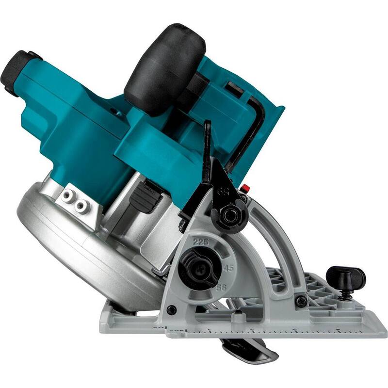 Sierra circular inalámbrica sin escobillas de 36V (18V X2) de Makita 7-1/4 pulgadas Kit con batería de 5.0Ah y Amoladora angular inalámbrica sin escobillas de 18V X2 - XSH06PT-XAG04Z.