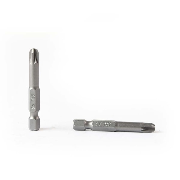 Superior Steel 3# Single End Pozidriv Screwdriver Bits - 2 Inch Long, PK 10 - BZ203-10PK