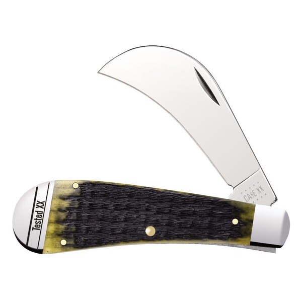 Case Cutlery 2023 Case Olive Green Bone Russell Jig Hawkbill Pruner 61011 Ss - CAS-13284