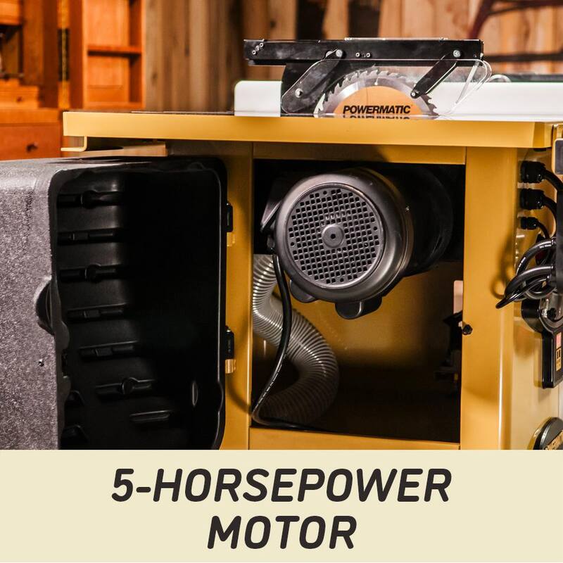 Sierra de mesa Powermatic PM2000B de 230 voltios, 5 HP, 1 fase, de 50 pulgadas con Accu-Fence - PM25150K
