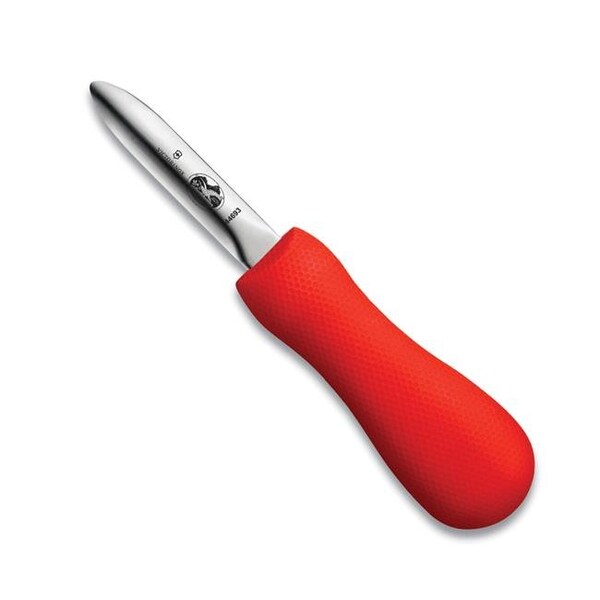 Swiss Arms Swiss Army Brands VIC-44693 2019 Victorinox Specialty Knives & Tools Oyster Knife with New Haven Style; Bent Tip & Super Grip; Red - 2 in. Blade - VIC-44693