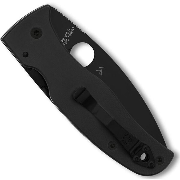 Spyderco 2024 Spyderco Reveal 14, Bodacious Black G-10 Black Blade, Serrated Edge - SPY-C263GSBK