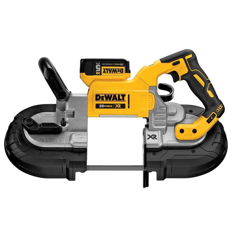 Sierra de banda portátil sin escobillas DEWALT 20V MAX XR con corte profundo (solo herramienta) y hoja de sierra 18 TPI (paquete de 3) - DCS374BWDW3989