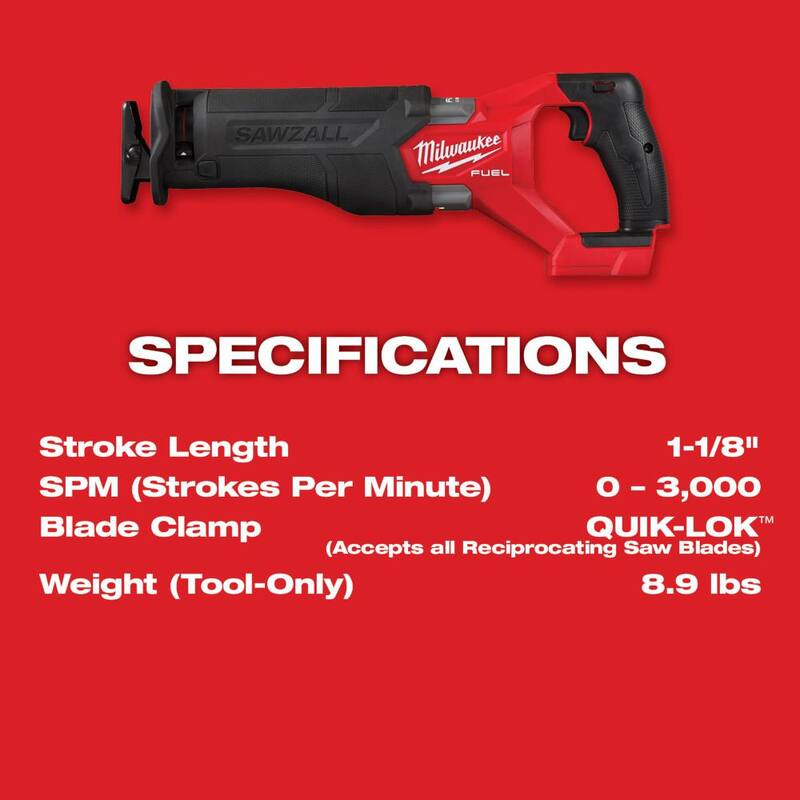 Milwaukee M18 FUEL GEN-2 18V Sierra Alternante Inalámbrica con Motor Sin Escobillas de Iones de Litio con Soplador de Batería Dual M18 y (2) Baterías - 2821-20-2824-20-48-11-1862