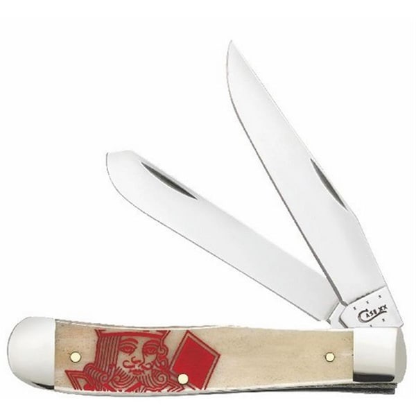 Case Cutlery 43401 6254 SSM Poker Family King of Diamonds Trapper - CAS-43401