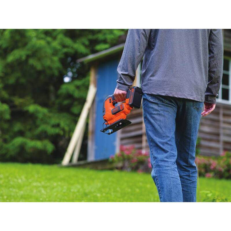 BLACK+DECKER Sierra Caladora Inalámbrica de Iones de Litio MAX de 20V (Herramienta Solamente) - BDCJS20B