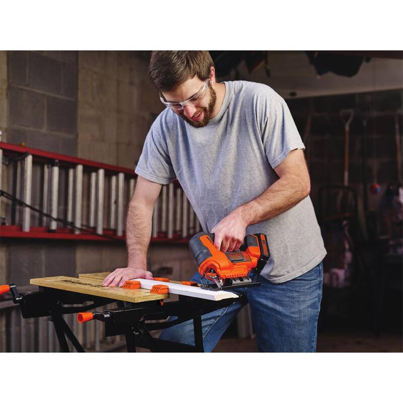 BLACK+DECKER Sierra Caladora Inalámbrica de Iones de Litio MAX de 20V (Herramienta Solamente) - BDCJS20B