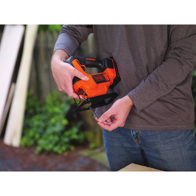 BLACK+DECKER Sierra Caladora Inalámbrica de Iones de Litio MAX de 20V (Herramienta Solamente) - BDCJS20B
