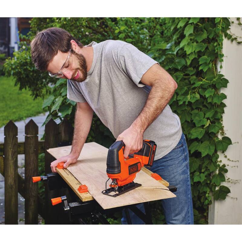 BLACK+DECKER Sierra Caladora Inalámbrica de Iones de Litio MAX de 20V (Herramienta Solamente) - BDCJS20B