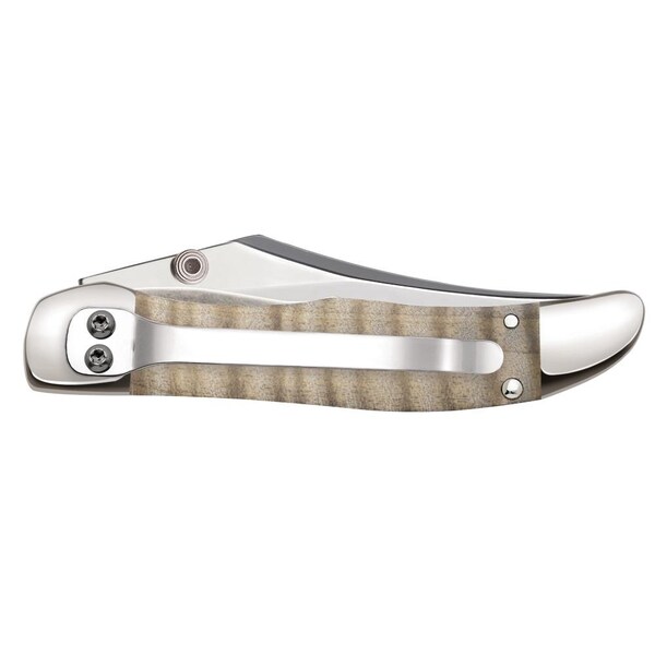 Case Cutlery 2023 Case Curly Maple Wood Kickstart Mid-Folding Hunter 71265Ac Ss W/Pocket Clip - CAS-25946