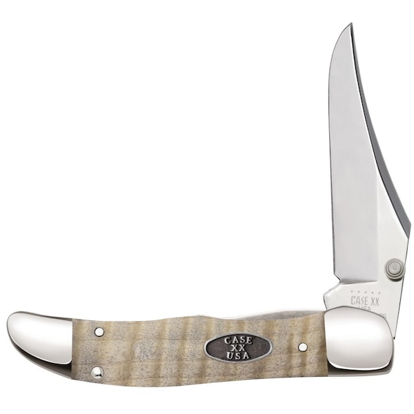 Case Cutlery 2023 Case Curly Maple Wood Kickstart Mid-Folding Hunter 71265Ac Ss W/Pocket Clip - CAS-25946