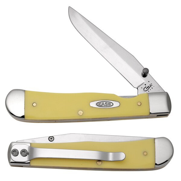 Case Cutlery 2023 Case Yellow Synthetic Cv Trapperlock 3154Lc Cv W/Pocket Clip - CAS-30111