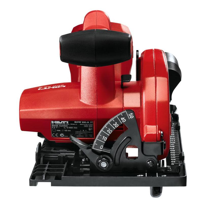 Sierra circular compacta inalámbrica Hilti SCW de 22 voltios de iones de litio con paquete de batería y bolsa - 3482502.