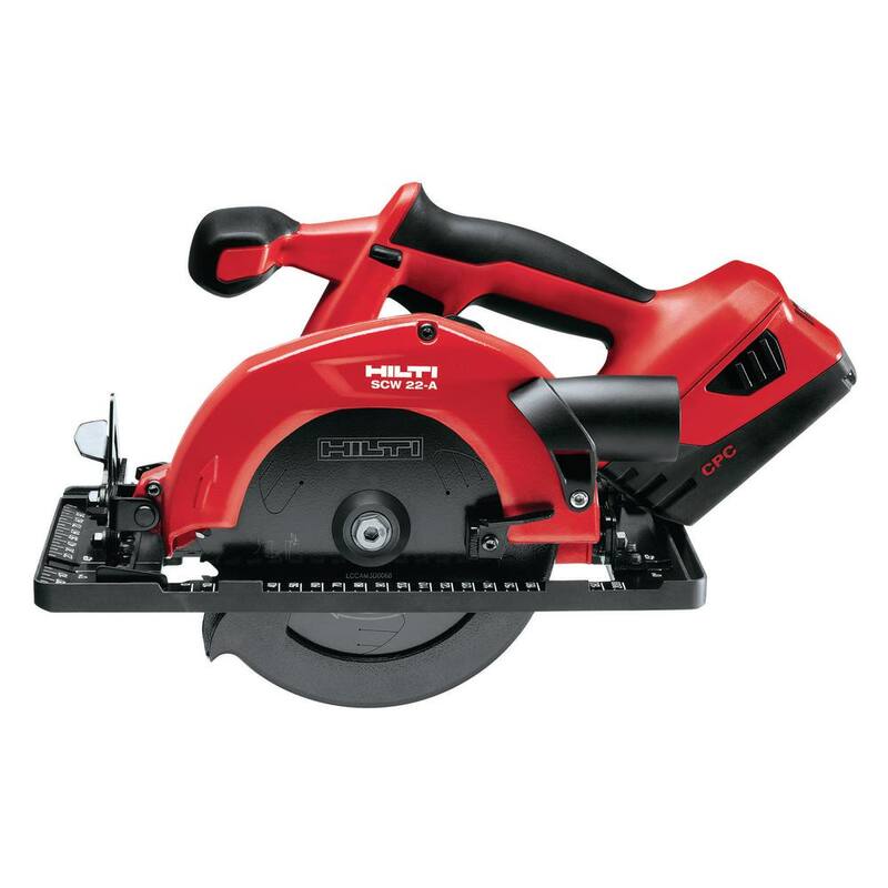 Sierra circular compacta inalámbrica Hilti SCW de 22 voltios de iones de litio con paquete de batería y bolsa - 3482502.