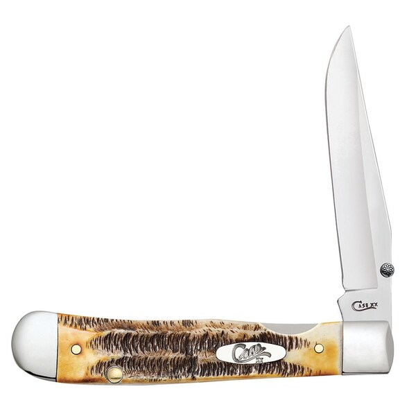 Case Cutlery 2023 Case Case 6.5 Bonestag Kickstart Trapperlock 6.5154Ac Ss W/Pocket Clip - CAS-65315