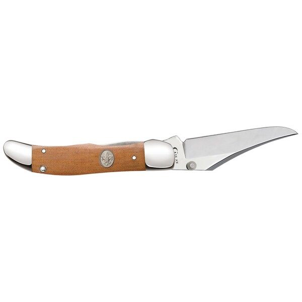 Case Cutlery 2023 Case Bsa Brown Canvas Laminate Kickstart Mid-Folding Hunter 101265Ac Ss W/Pocket Clip - CAS-18053