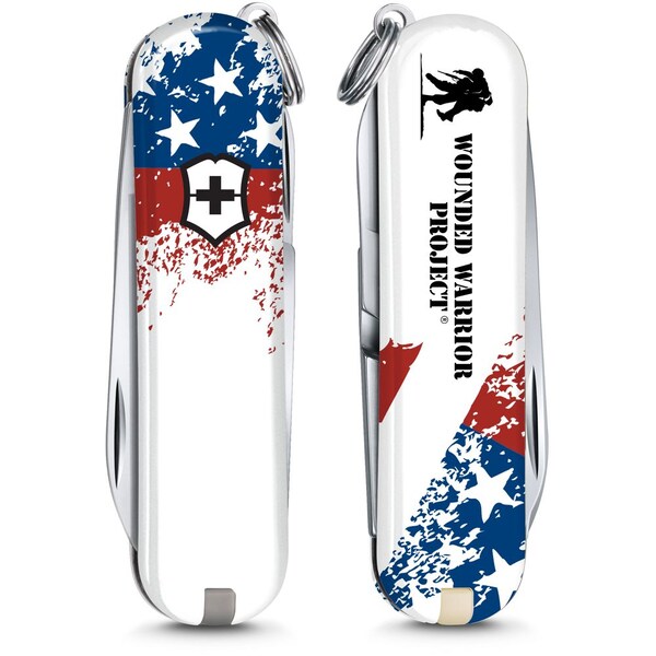 Swiss Army Brands 2023 Victorinox Classic Sd Speckled American Flag With Wwp Logo - VIC-55523