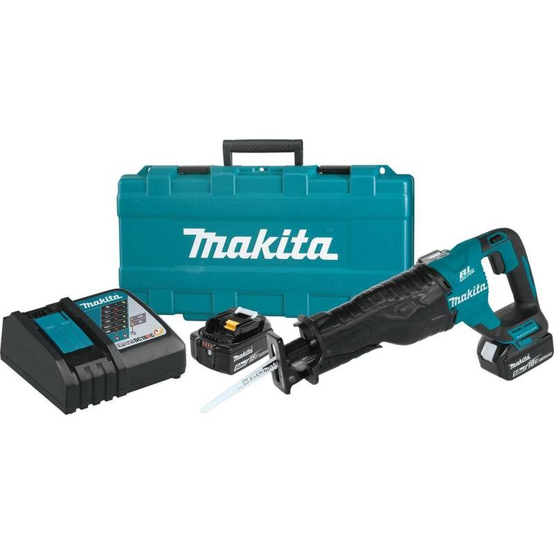 Kit de sierra reciproca inalámbrica sin escobillas LXT de 18V 5.0Ah de iones de litio de Makita - XRJ05T