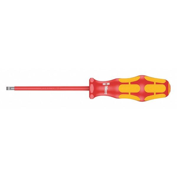Wera Insulated Slotted Screwdriver 1/8 in Round - 05006105001