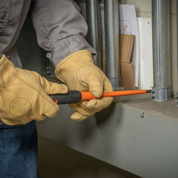 Klein Tools Insulated Screwdriver, 5/16-Inch Cabinet Tip, 6-Inch Shank - 6866INS