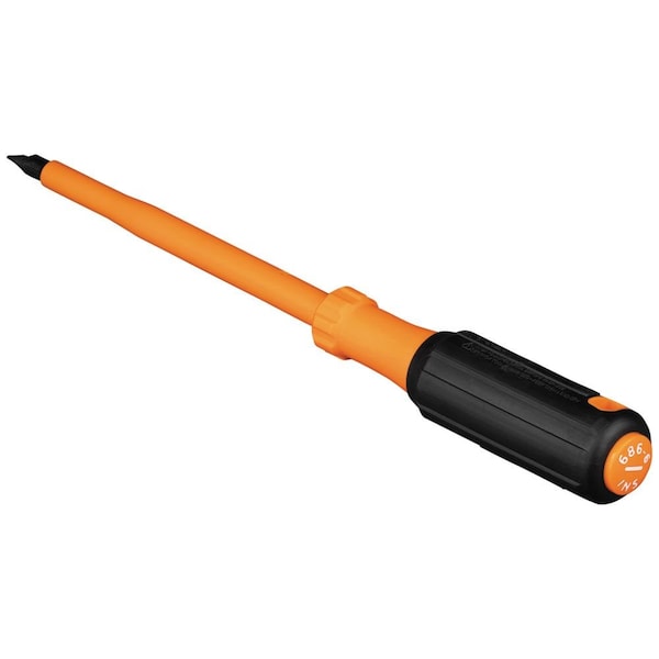 Klein Tools Insulated Screwdriver, 5/16-Inch Cabinet Tip, 6-Inch Shank - 6866INS